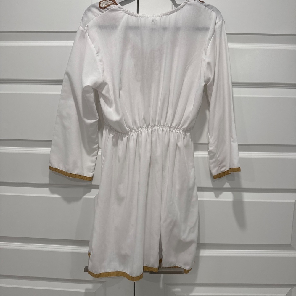NWOT Beach Coverup white and gold OS - Picture 2 of 6